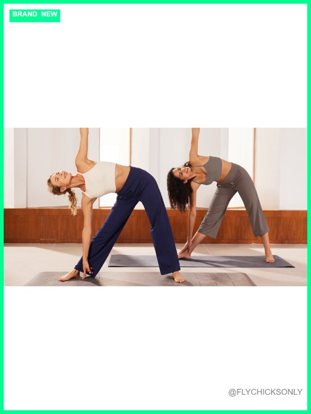 Wide Leg Yoga Pants with Pockets High Waist Stretch Casual Sweatpants - Picture 6 of 6